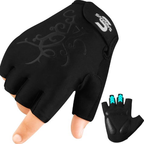 Cycling Gloves Half-Finger – Unisex Shock-Absorbing Anti-Slip Gloves for Road & Mountain Biking