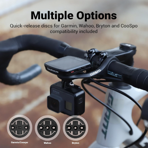 CooSpo Quick Bike Mount – Fits Garmin, Wahoo, Bryton & GoPro Front Mount