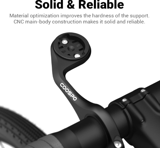 CooSpo Quick Bike Mount – Fits Garmin, Wahoo, Bryton & GoPro Front Mount